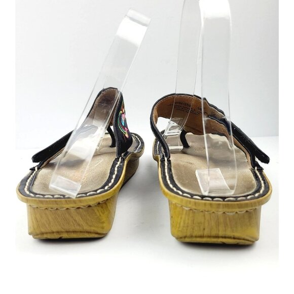 Alegria Womens Van Leather Multi Colored Thong Sandal - Size 38‎ / US 7.5 - Picture 3 of 9